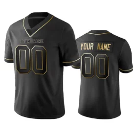 Custom Football Jersey Any Team and Number Black Golden Edition limited American Jerseys