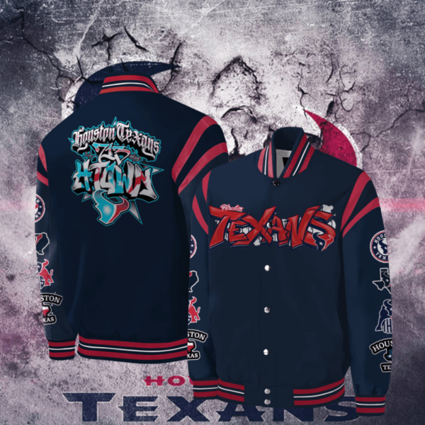 NFL Houston Texans Baseball Jacket graffiti for fan