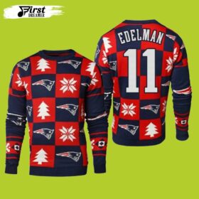 11-Julian-Edelman-New-England-Patriots-custom-Ugly-Christmas-Sweater