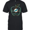 Apple Heartbeat Teacher Symbol Miami Dolphins T shirt custom For Fans