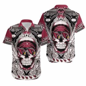 Arizona Cardinals Skull NFL Hawaiian Shirt For Fans 01
