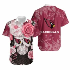 Arizona Cardinals Skull NFL Hawaiian Shirt For Fans