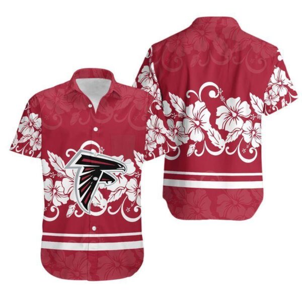 Atlanta Falcons Hibiscus Flowers Hawaiian Shirt For Fans