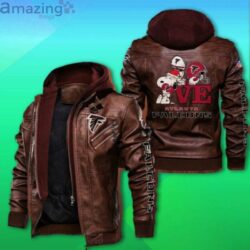 Atlanta Falcons Snoopy 2D Leather Jacket