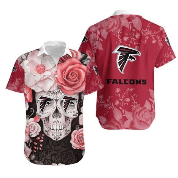 Atlanta Falcons Skull NFL Hawaiian Shirt For Fans