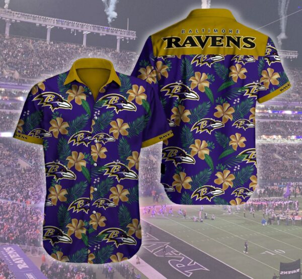 BALTIMORE RAVENS NFL HAWAIIAN SHIRT SUMMER FOR FANS