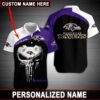 BALTIMORE RAVENS PUNISHER SKULL CUSTOMIZED HAWAIIAN SHIRT FOR FANS BALTIMORE RAVENS PUNISHER SKULL CUSTOMIZED HAWAIIAN SHIRT FOR FANS