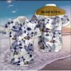 BALTIMORE RAVENS TROPICAL FLOWER HAWAIIAN SHIRT FOR FANS BALTIMORE RAVENS TROPICAL FLOWER HAWAIIAN SHIRT FOR FANS