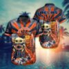Baby Yoda Chicago Bears NFL Hawaiian Shirt and Shorts For Fans Baby Yoda Chicago Bears NFL Hawaiian Shirt and Shorts For Fans