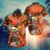 Baby Yoda Cleveland Browns NFL Hawaiian Shirt and Shorts For Fans Baby Yoda Cleveland Browns NFL Hawaiian Shirt and Shorts For Fans