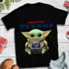 Baby Yoda Hug Houston Texans T-shirt For Fans Baby Yoda Hug Houston Texans T shirt For Fans