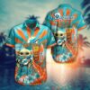 Baby Yoda Miami Dolphins NFL Hawaiian Shirt and Shorts For Fans