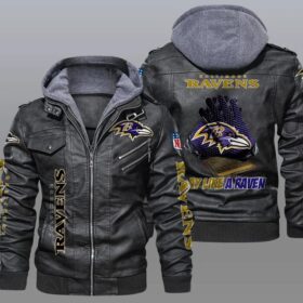 Baltimore ravens NFL play like a raven leather jacket For Fan