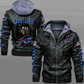 Buffalo Bills Leather Jacket Dead Skull For Fan