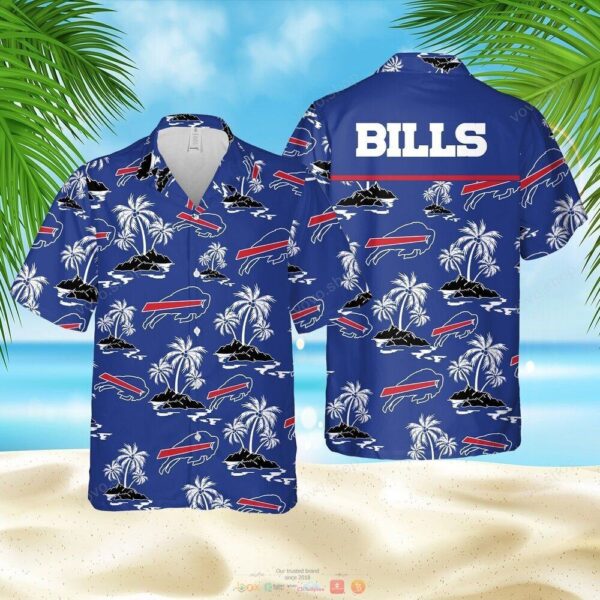 Buffalo Bills NFL blue Hawaii full 3D Shirt For Fans
