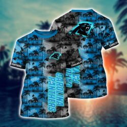 Carolina Panthers NFL Hawaii full 3D combo shirt summer For Fans Carolina Panthers NFL Hawaii full 3D t Shirts For Fans
