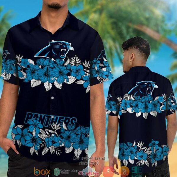 Carolina Panthers flower NFL Hawaiian full 3D shirt for fans