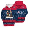 Christmas Baby Yoda Groot Football Gift New England Patriots nfl 3D Hoodie