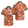 Cincinnati Bengals Coconut Leaves And Skulls Hawaiian Shirt For Fans