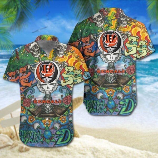 Cincinnati Bengals Grateful Dead NFL Hawaiian Shirt For Fans