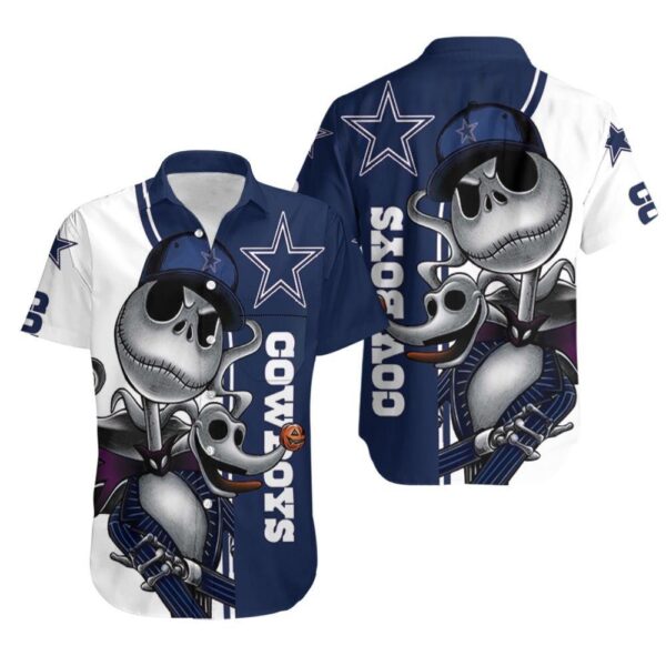 Dallas Cowboys Jack Skellington And Zero Hawaiian Shirt For Fans