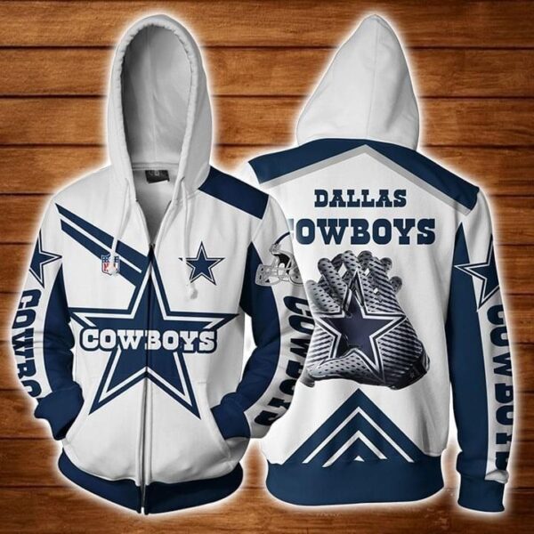 Dallas Cowboys NFL full 3D hoodie for fans