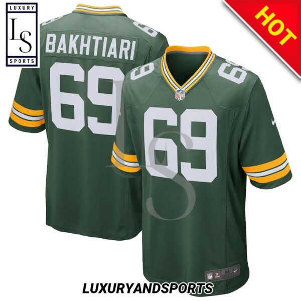 David Bakhtiari Verde Green Bay Packers Football Jersey