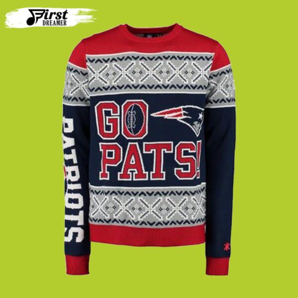 Go Pats New England Patriots nfl Ugly Christmas Sweater custom