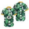 Green Bay Packers Coconut Leaves And Skulls Hawaiian Shirt For Fans