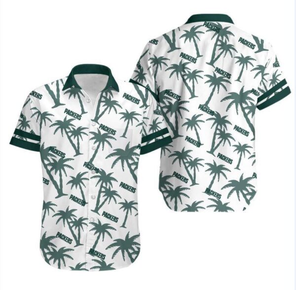 Green Bay Packers Coconut Tree NFL Hawaiian Shirt For Fans