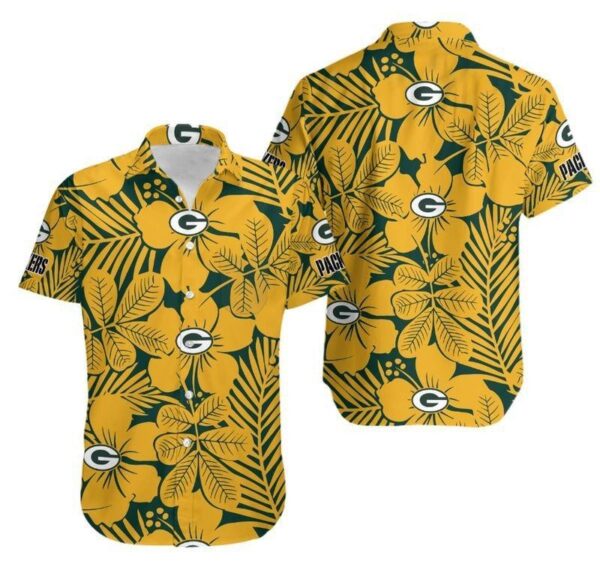 Green Bay Packers Flower Hawaiian Shirt For Fans