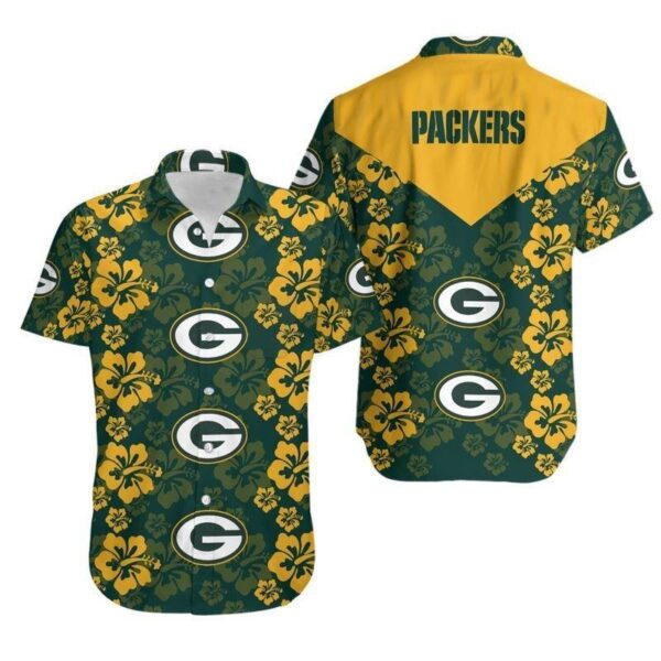 Green Bay Packers Flowers Hawaiian Shirt For Fans