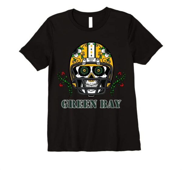 Green Bay packers nfl Helmet Skull Day T Shirts for fans