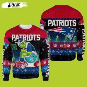 Grinch bad guy New England Patriots nfl Ugly Christmas Sweater custom