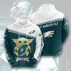 Hoodie 3D Philadelphia Eagles Yoda