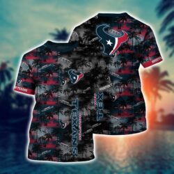 Houston Texans NFL Hawaii full 3D Shirts combo summer For Fans Houston Texans NFL Hawaii full 3D t Shirts For Fans