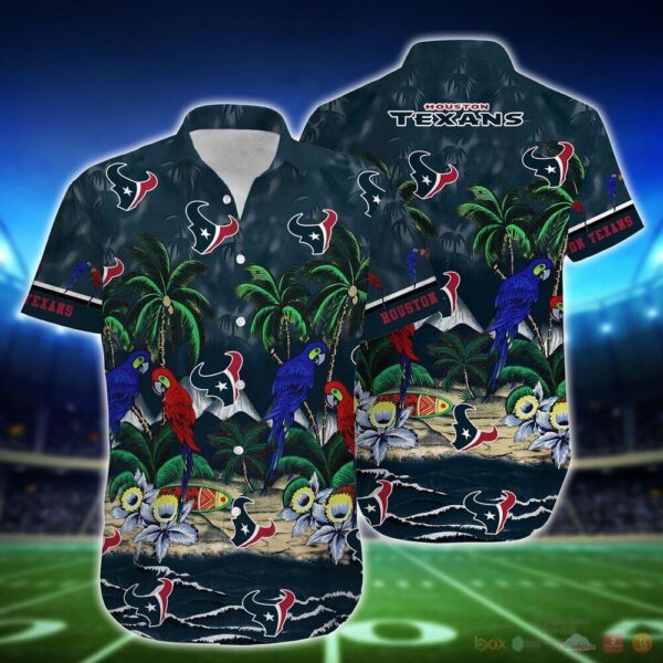 Houston Texans Parrot Island NFL Hawaiian full 3D Shirt