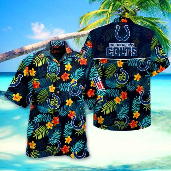 INDIANAPOLIS COLTS NFL HAWAIIAN SHIRT SHORT 3D FOR FANS