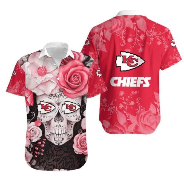 Kansas City Chiefs Skull NFL Hawaiian Shirt For Fans