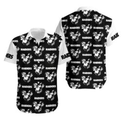 Las-Vegas-Raiders-Mickey-and-Flowers-Hawaiian-Shirt-For-Fans