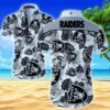 Las Vegas Raiders NFL cool flower hawiian Shirt custom fan