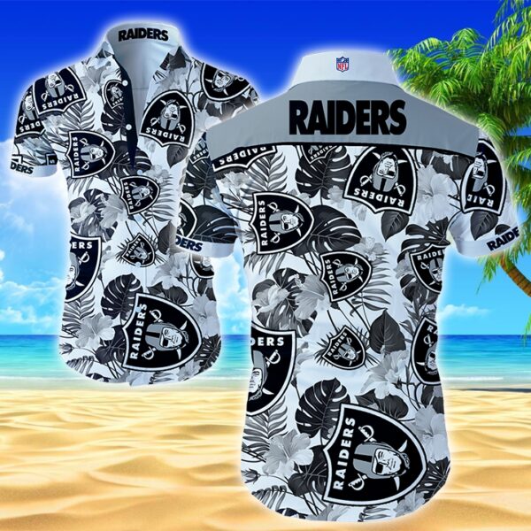 Las Vegas Raiders NFL cool flower hawiian Shirt custom fan
