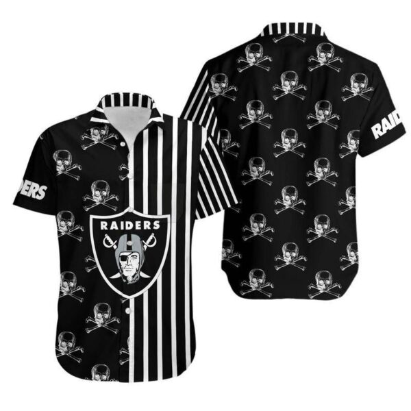 Las-Vegas-Raiders-Stripes-and-Skull-Hawaiian-Shirt-For-Fans