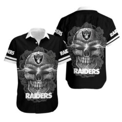 Las-Vegas-Raiders-Sugar-Skull-NFL-Hawaiian-Shirt-For-Fans