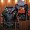 Leather Jacket Cleveland Browns For Fan 02
