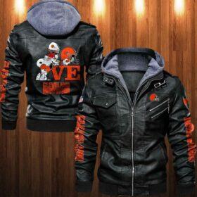 Leather Jacket Cleveland Browns Snoopy For Fan