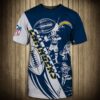 Los Angeles Chargers Graphic Cartoon player football 3d T shirt custom