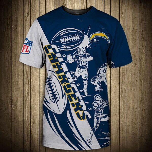 Los Angeles Chargers Graphic Cartoon player football 3d T shirt custom
