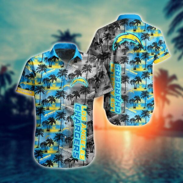 Los-Angeles-Chargers-NFL-Hawaiian-Shirts-And-Shorts-For-Fans