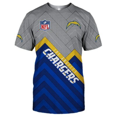 Los Angeles Chargers Short Sleeve 3d T-shirt custom